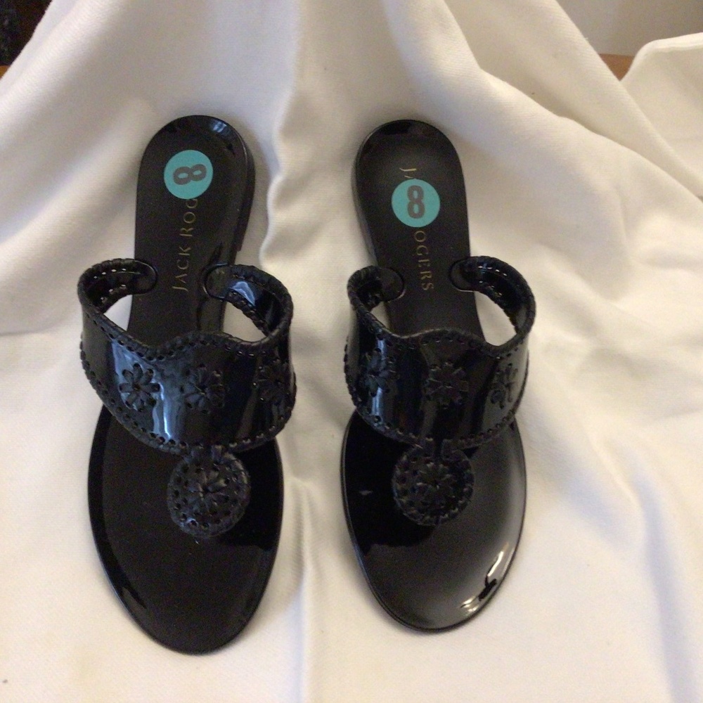 New Jack Rogers Black Navajo Sandals size 8
